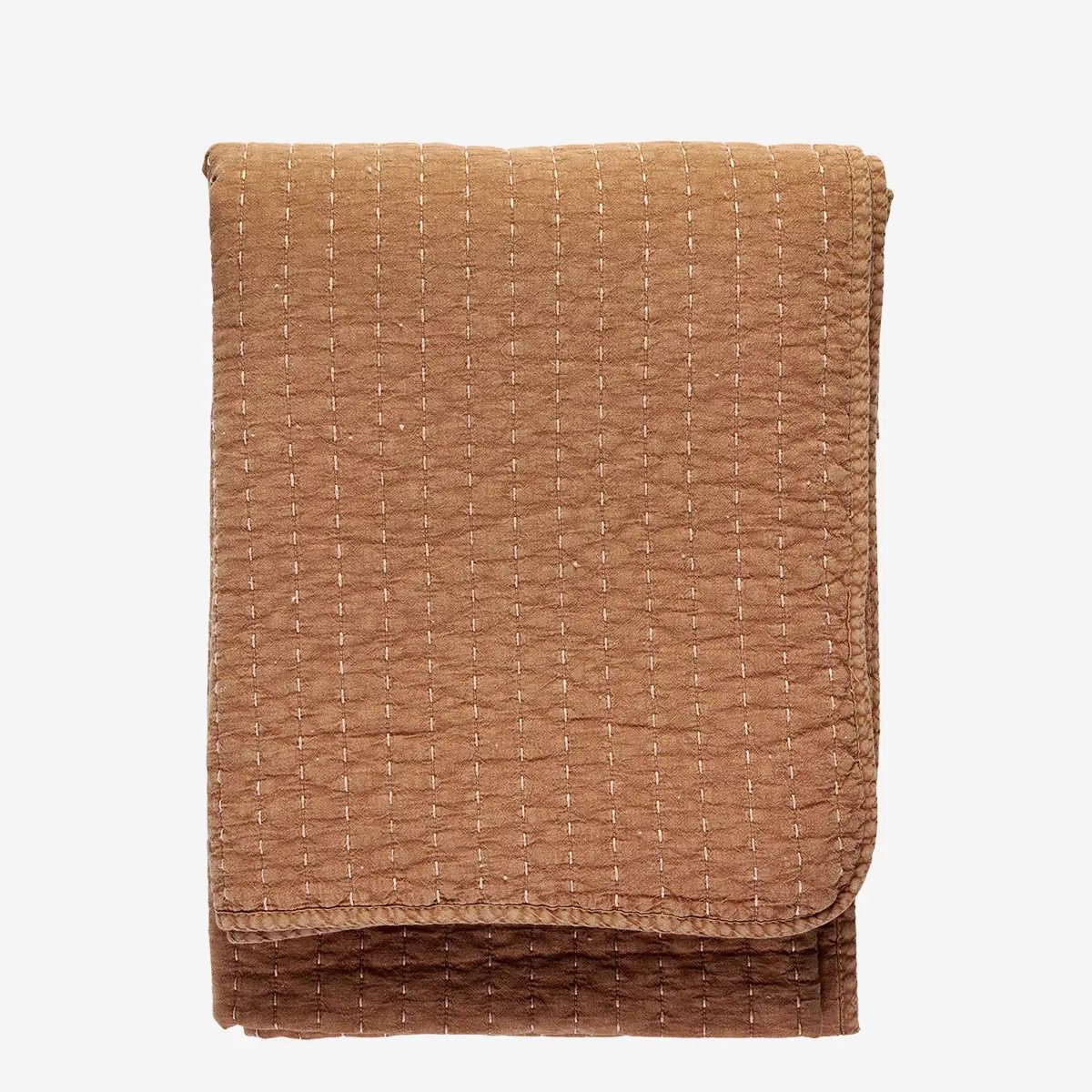 Madam Stoltz - gewatteerde katoenen sprei – Dusty Peach – 130 x 180 cm