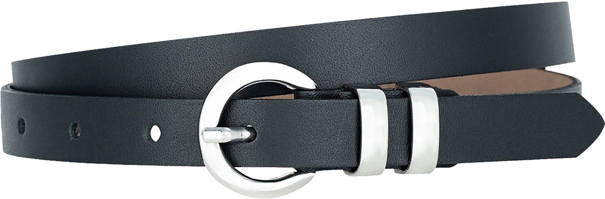 LINDENMANN dames leren riem - zwart