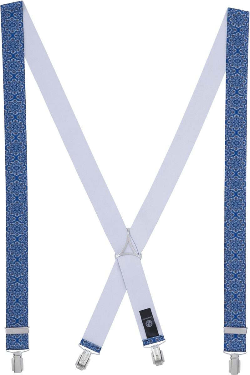 LINDENMANN heren bretels - blauw dessin