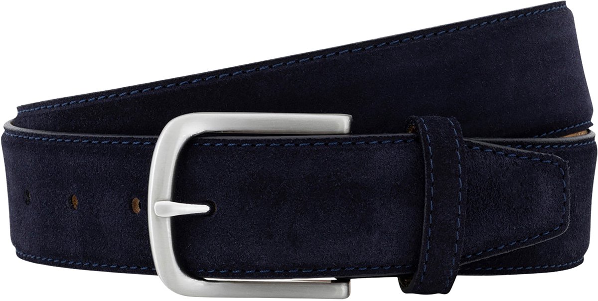 LINDENMANN leren heren riem - blauw