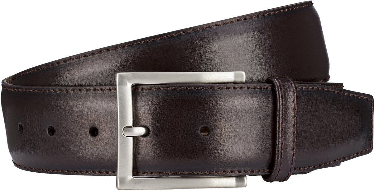 LINDENMANN leren heren riem - bruin