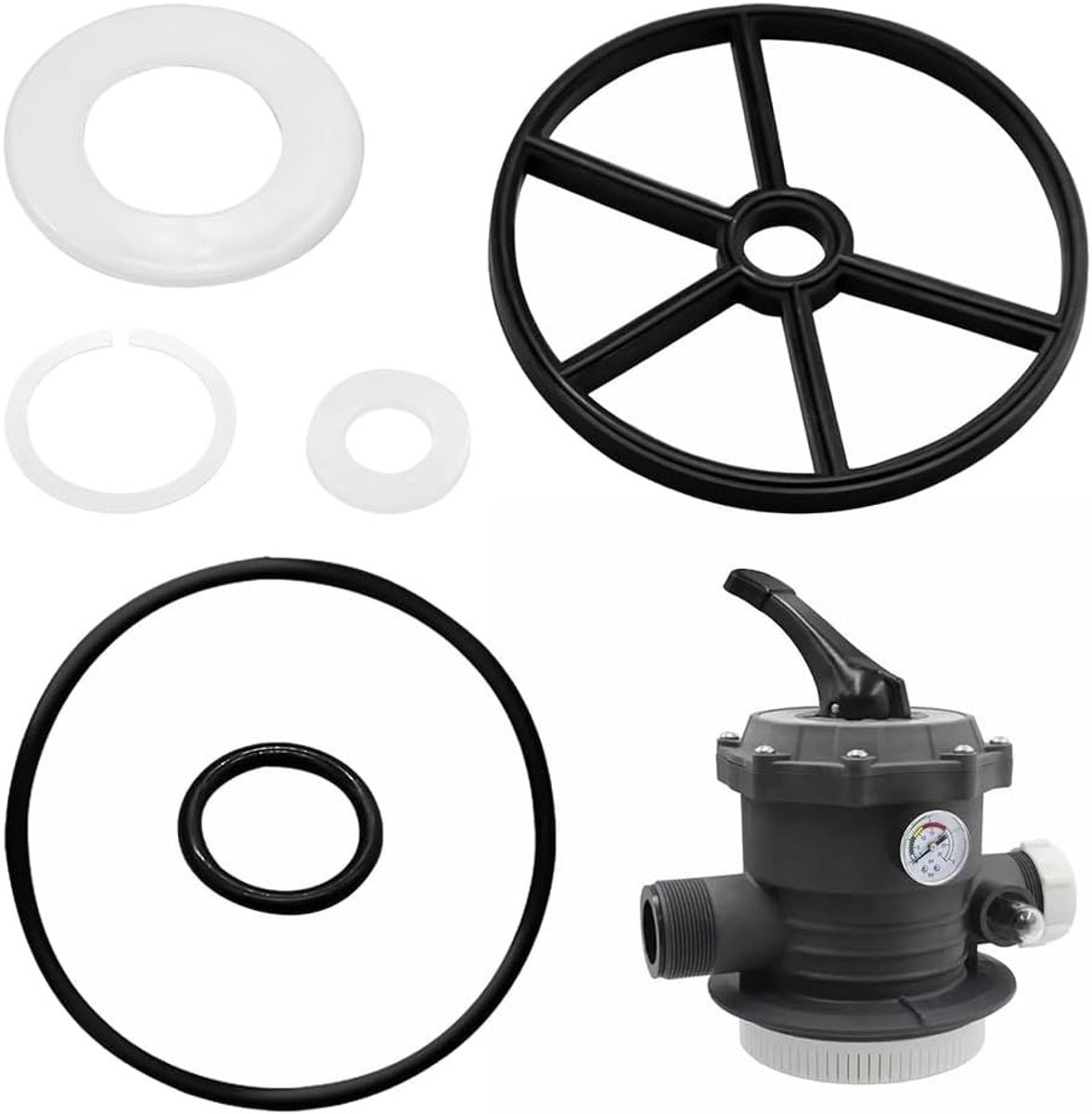 6-delige Set O-Ringen voor Zwembadfilter, Vervangingskit voor Sandfilterklep en Seal Reparatieaccessoires