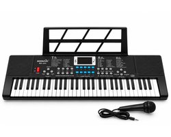 MoMiKa Kindvriendelijk Keyboard Piano voor Kinderen – Deluxe Kinderkeyboard met Lichtgevende Toetsen – 61 Toetsen – Microfoon – Beginners Keyboard