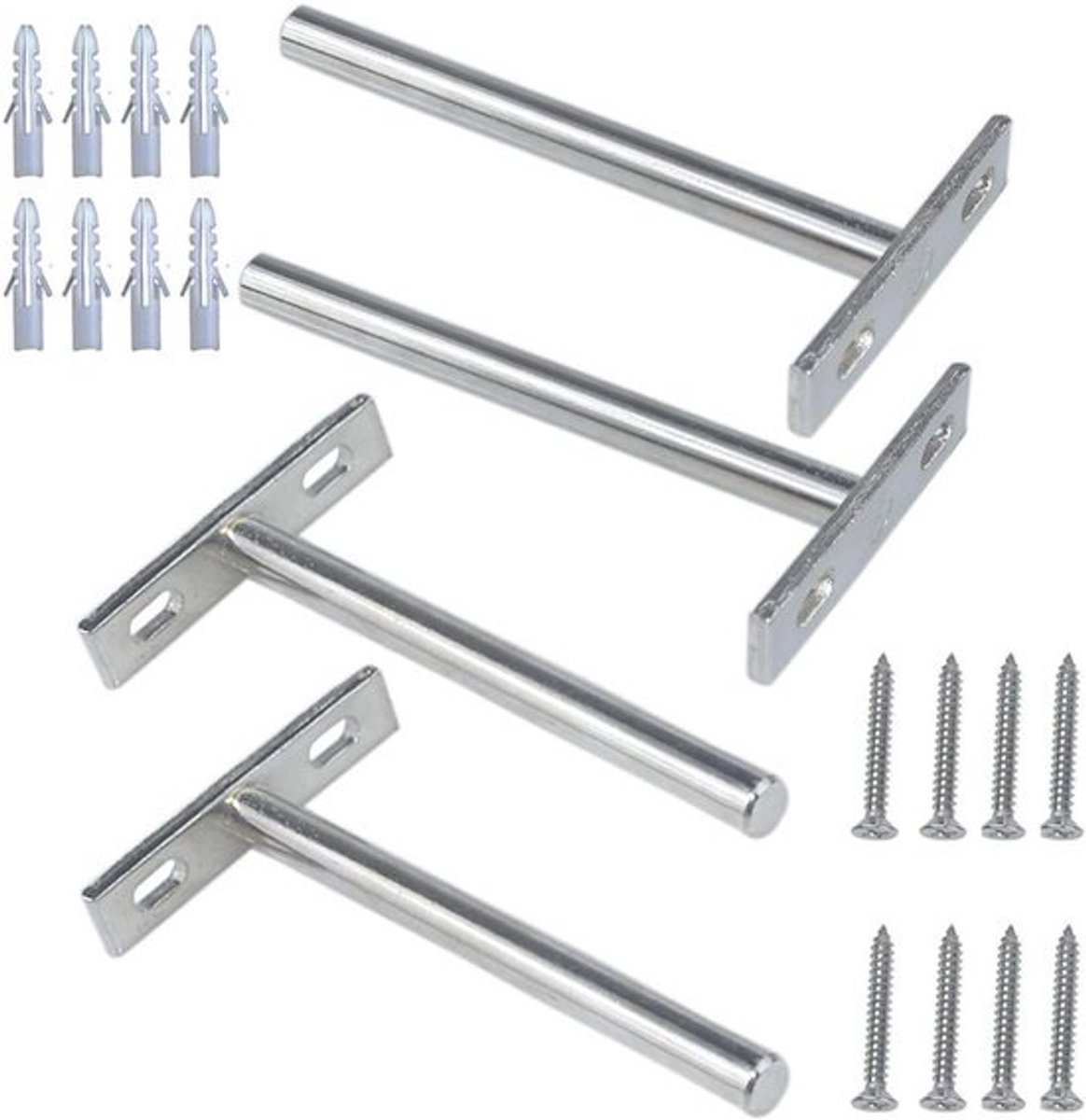 Floating Shelf Brackets 12.7cm - 4 Stuks Onzichtbare Steunen voor Planken