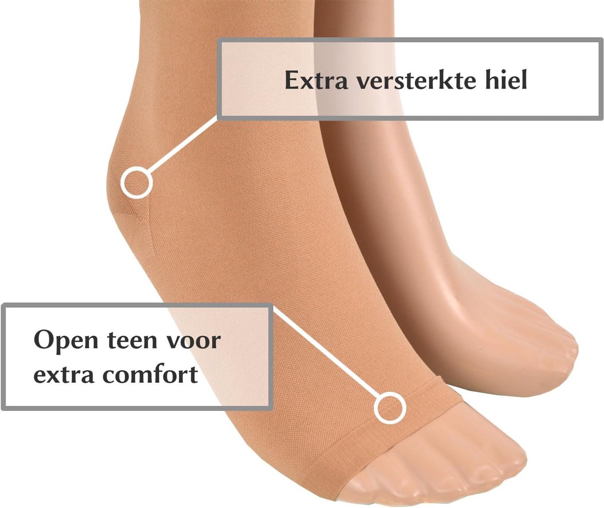 Kousen Klasse 2, 23-32 mmHg, XL, 158-170 cm, Beige