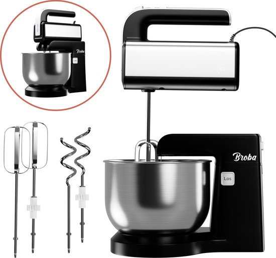 Handmixer Mixer met Mengkom 2-in-1 Keukenmixer met Kom