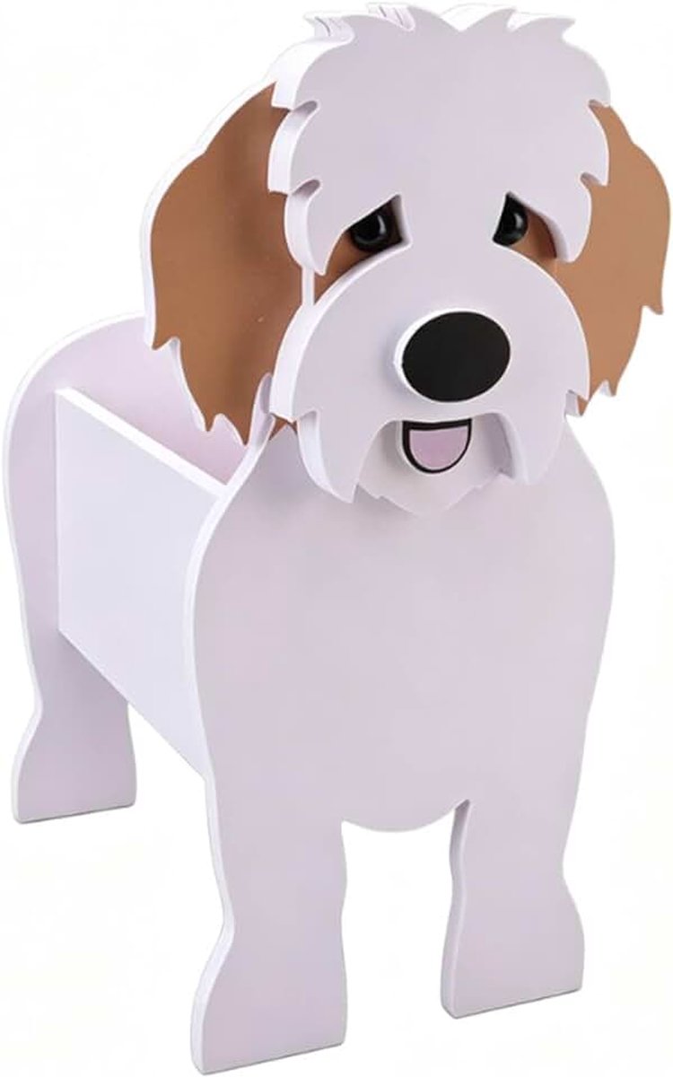 Leuke Dierlijke Vormige Cartoon Planter Hond Vormige Planter Pot Houten Succulente Plantenbakken Bloempotten Voor Huis Tuin