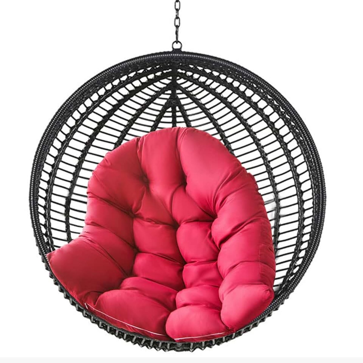 Stoel Kussen, Ei Stoel Bekleding Kussen Vervanging Wasbaar, Waterdicht Opknoping Swing Stoel Kussen Verdikt, Outdoor Zonnebrandcrème Tuinstoel Kussen Wijnrood