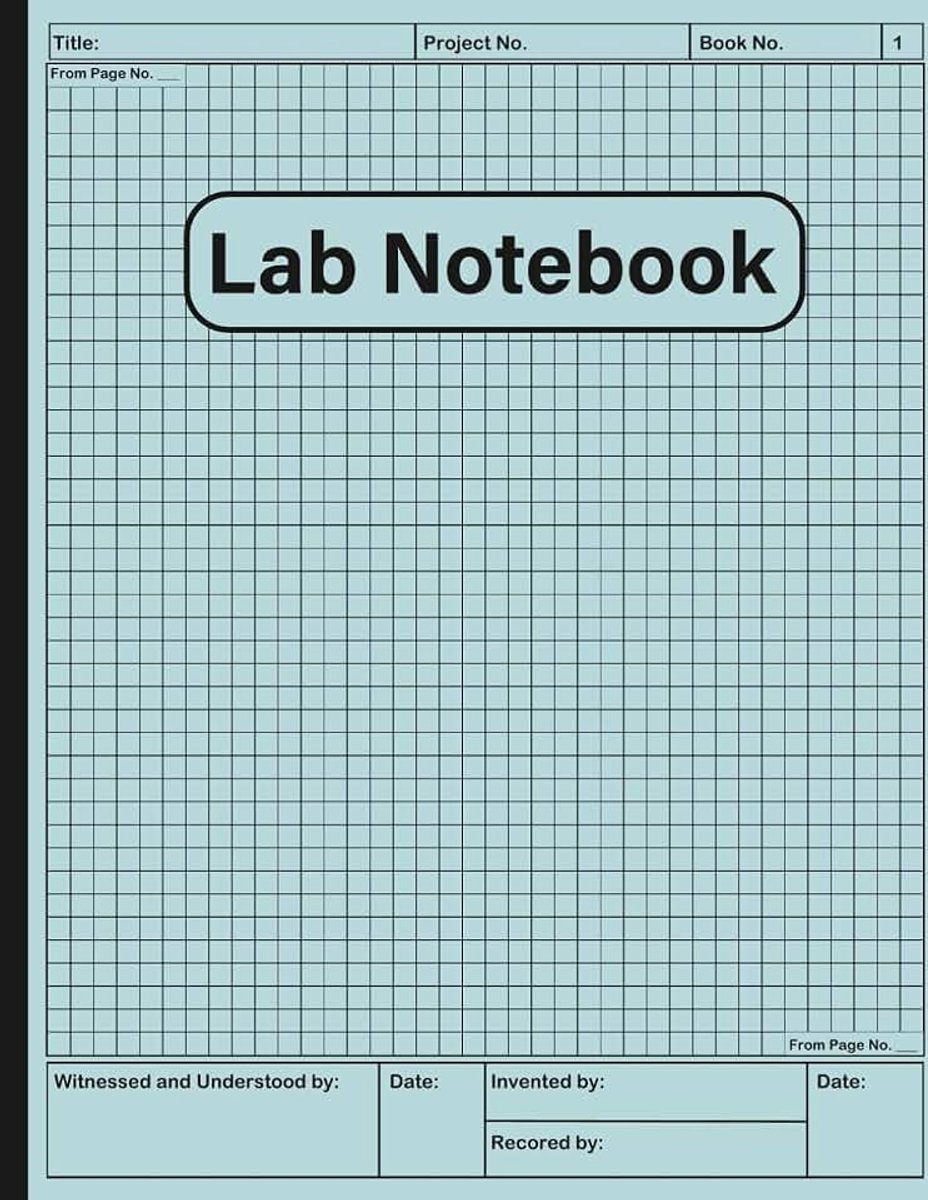 Laboratory Notebook: Scientific Lab Notebook for STEM Research, Engineering, and Medical Labs, 5x5 Quad Ruled , 110 pages, 8.5 x 11 in