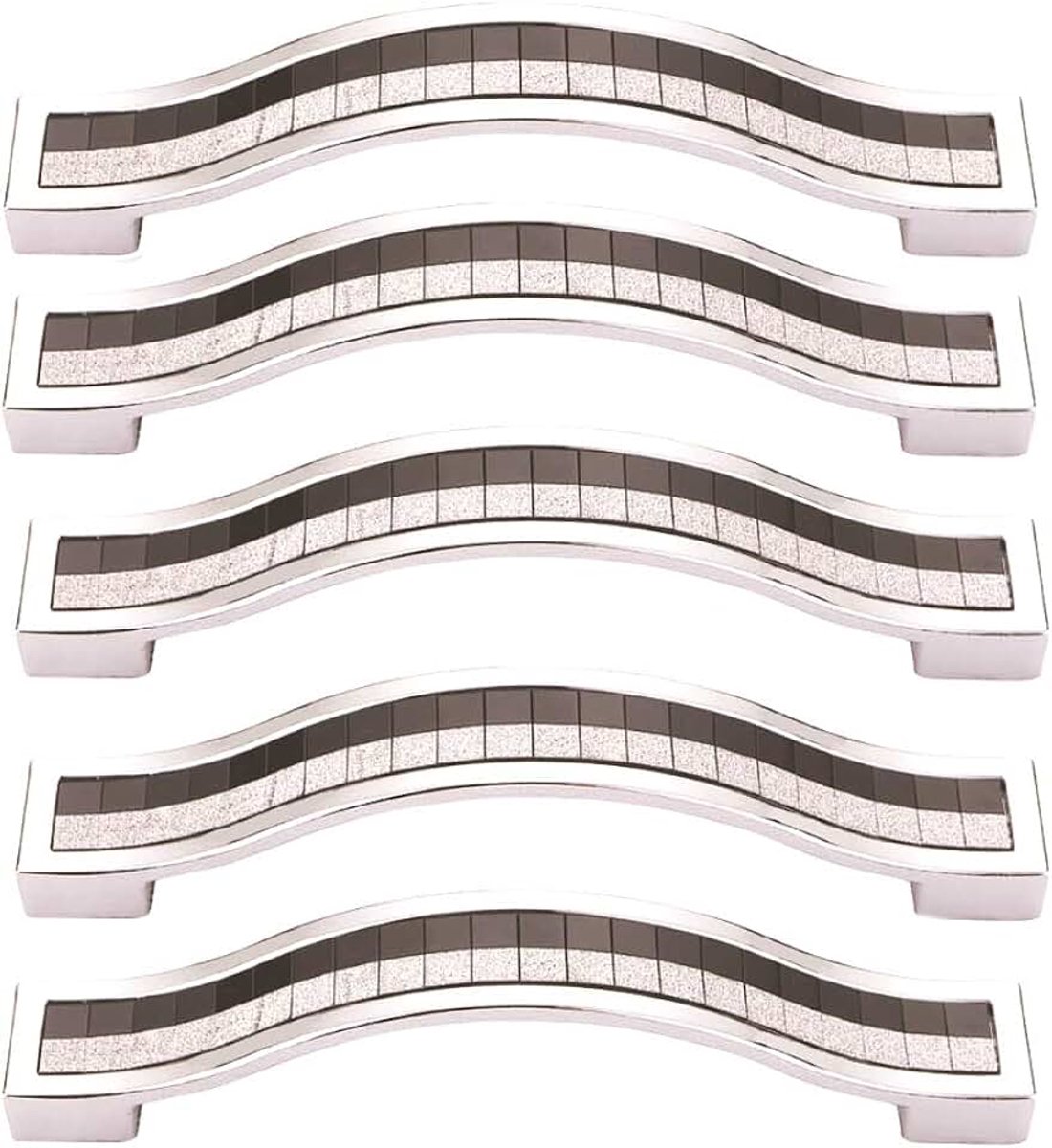 Handgrepen Europa Stijl Zinklegering Meubelgrepen Kastdeurgrepen (128mm, Zwart)