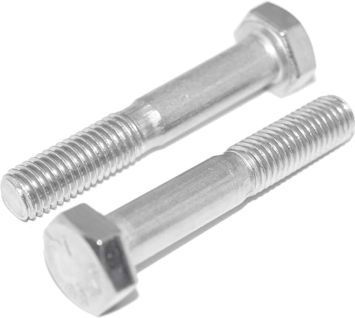 M6X45 15 stuks roestvrij staal A2 / V2A roestvrij zeskantschroeven met schacht DIN 931 / ISO 4014, machineschroef