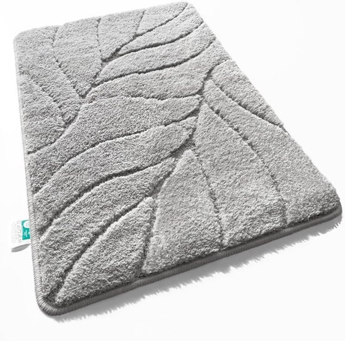 Pluizige en Sneldrogende Badmat met Antislip Achterkant - Zilver, 40 x 60 cm