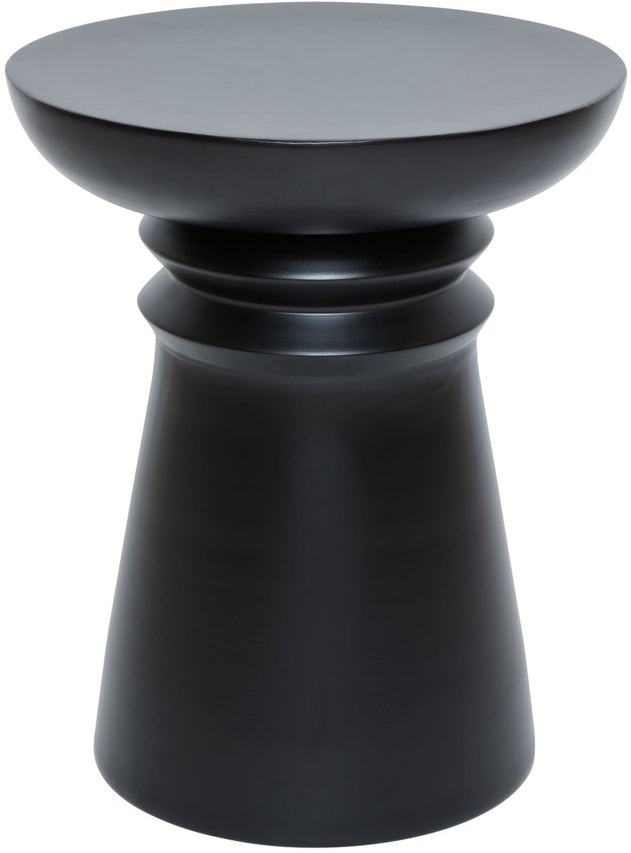 Atmosphera Jaya IJzeren bijzettafel Ø38xH43cm - Zwart