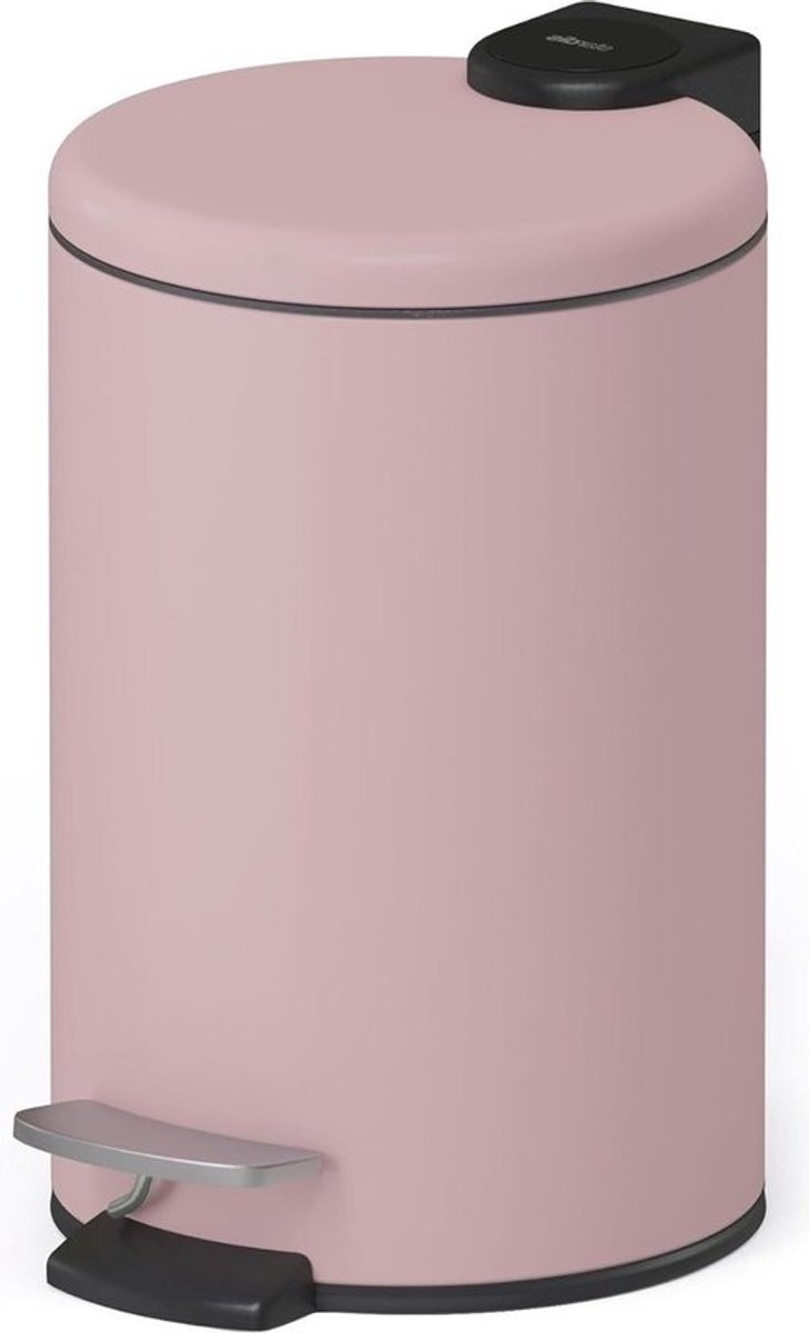 Prullenbak Roestvrij Stalen Pedaalemmer - Softclose Mechanisme - Roze - 3 Liter