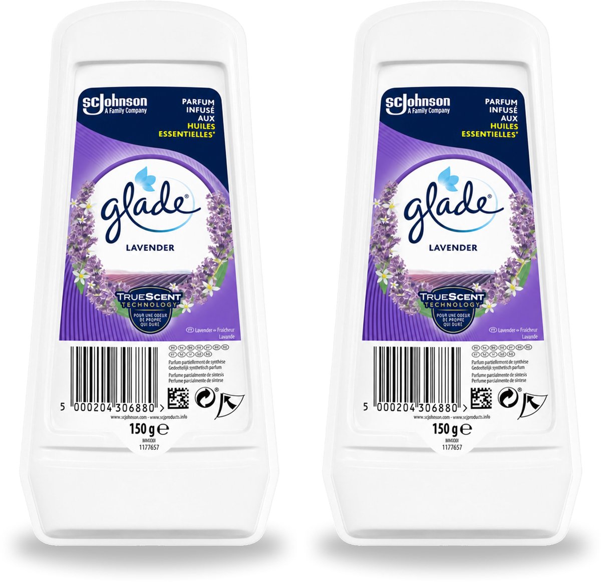2 x Glade - Gel - Tranquil Lavender & Aloë - 150 g - Voordeelverpakking - 2 stuks