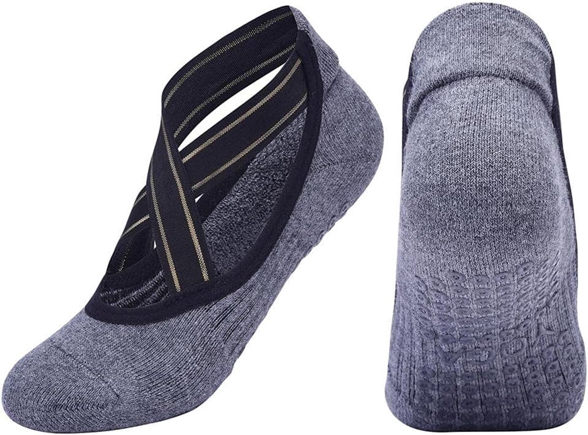 Sokken, 104 Antislip Lijm Stippen Gekamd Katoen Ademende Grip Sokken voor Pilates, Ballet, Barre, op Blote Voeten