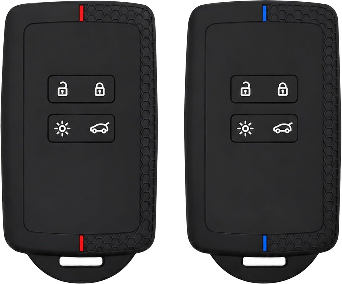 Set van 2 sleutelhoesjes voor Renault Clio Megane Captur Kadjar Dacia Duster