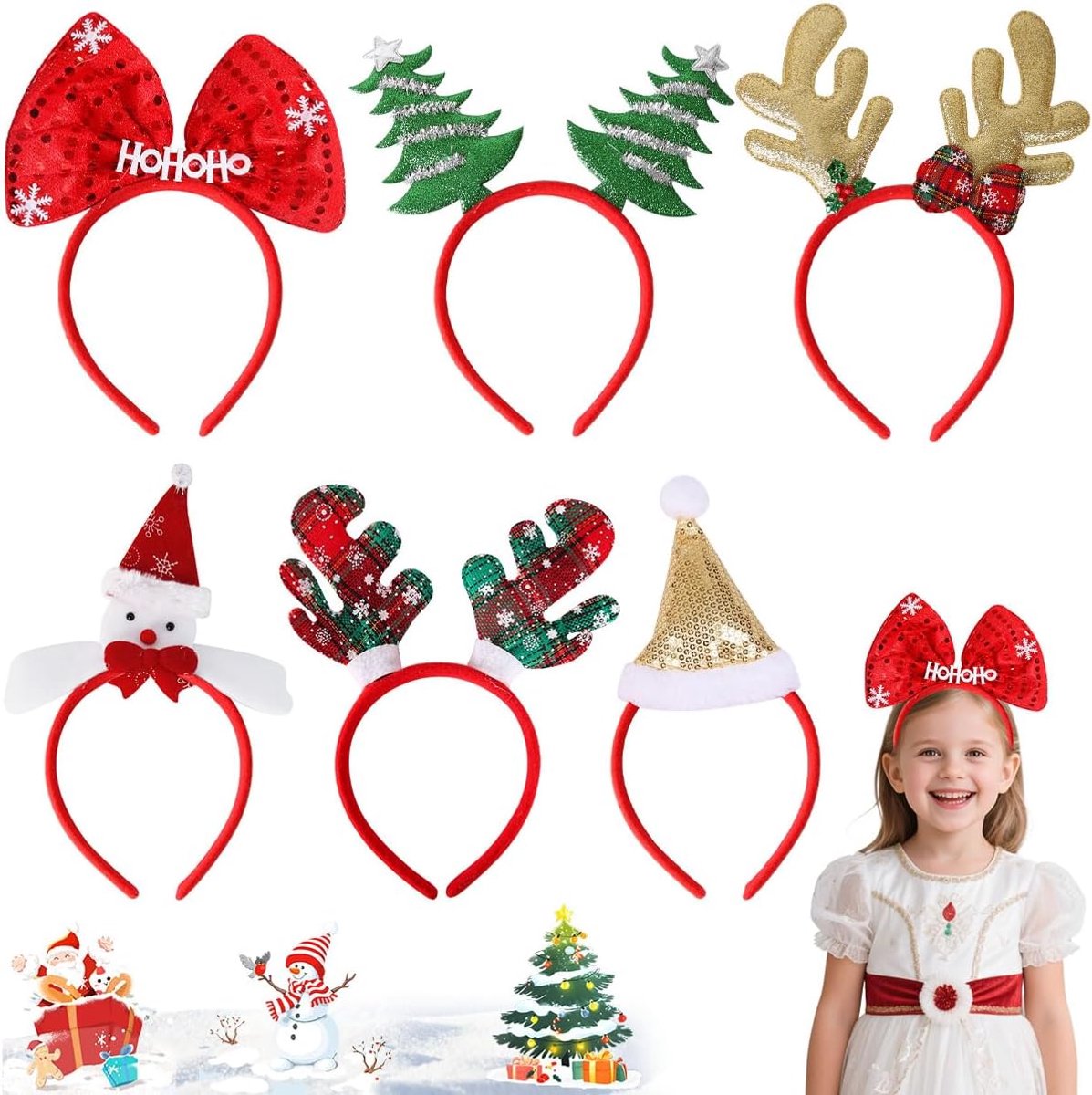 Haarband kerst
