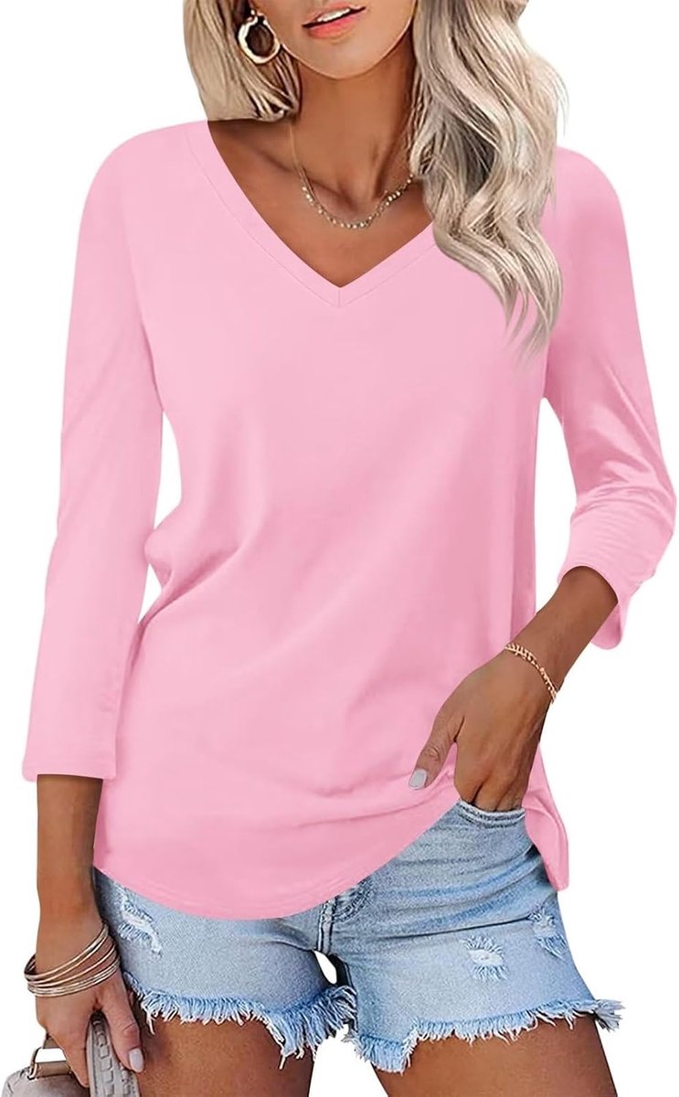 Shirts met 3/4 mouwen voor dames
