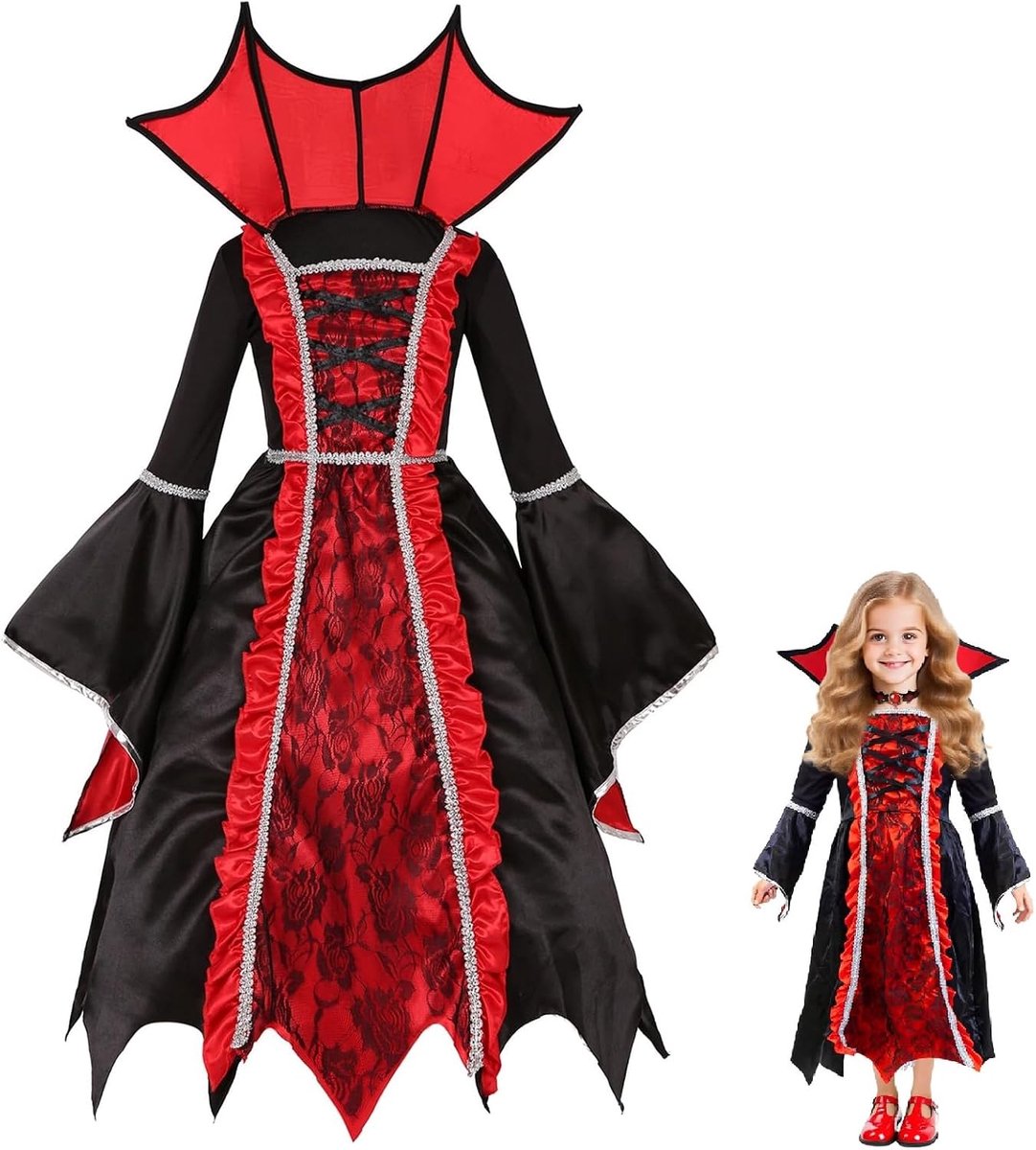 Halloween verkleedkostuum, edele middeleeuwse koningin, Halloween verkleedkostuums voor meisjes