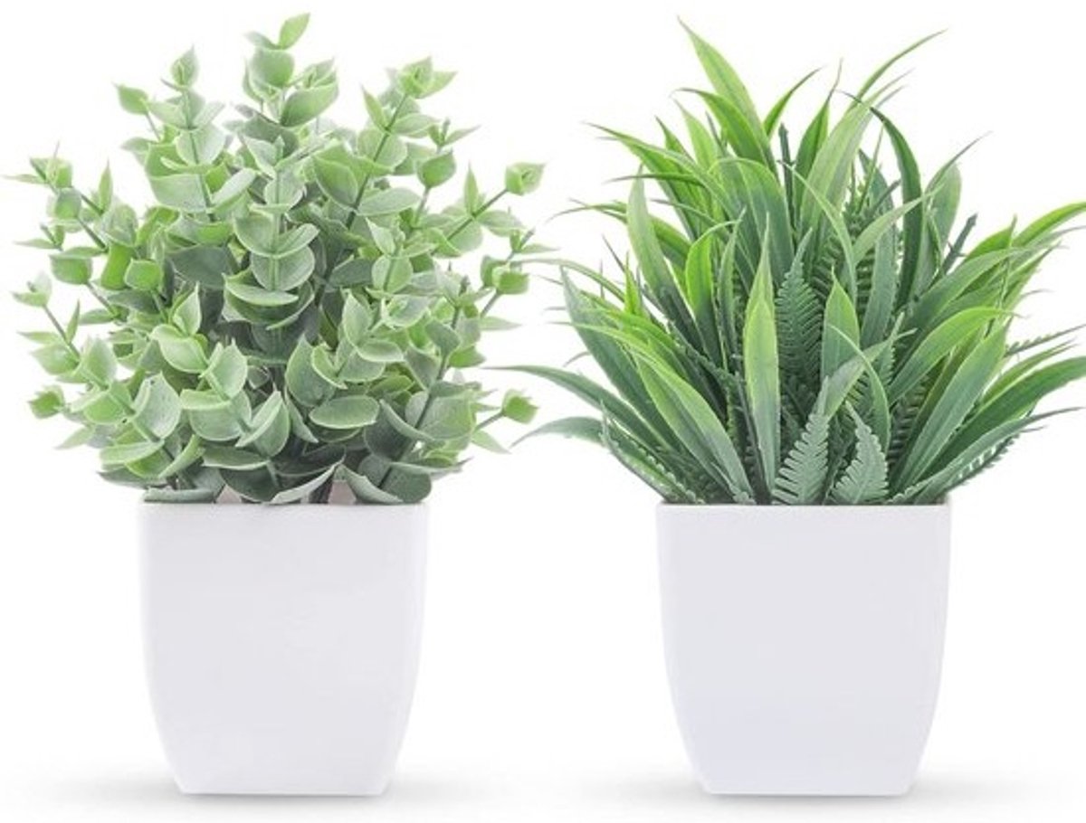 Kleine kunstplanten in pot voor thuis, kantoor en badkamer