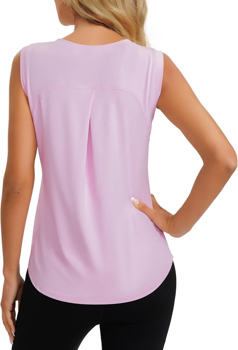 Sport Top Mouwloos Tennis Fitness Shirt Dames Lichte Yoga Sport Topjes