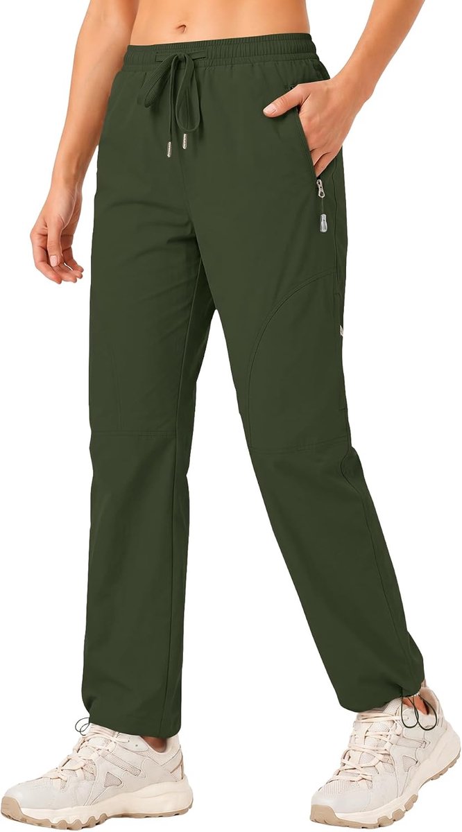 Wandelbroek voor dames, cargobroek, licht, sneldrogend, ademend, zomer, outdoor, trekkingbroek met ritssluiting