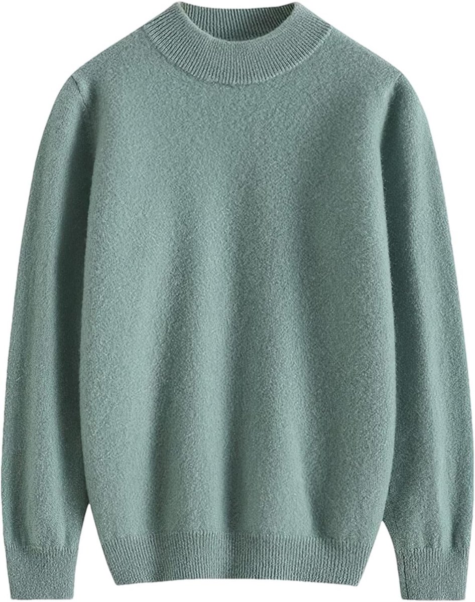 Solide wollen trui jongens en meisjes ronde hals lange mouwen casual trui tops unisex kinderen 2-10 jaar