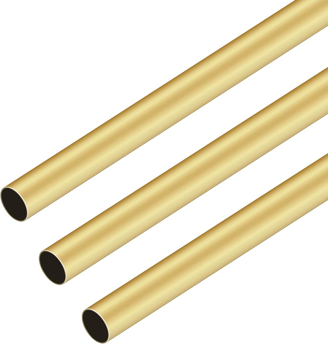 Buizen, 300 mm lengte, 10 mm buitendiameter, 0,2 mm wanddikte, metaal, naadloze ronde buizen voor thuis, tuinieren, decoratie, knutselen