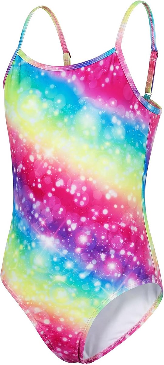 Meisjeszwempak met verstelbare bandjes, eendelig zwempak voor kinderen, elastische zwemkleding, zomer, strand, sport, mouwloos, eendelig zwempak, 5-14 jaar