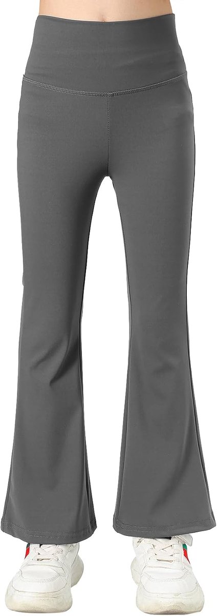 Uitlopende Legging Hoge Taille Strentchy Dance Yoga Atletische Broek Kinderen Broek voor 5-16 Jaar