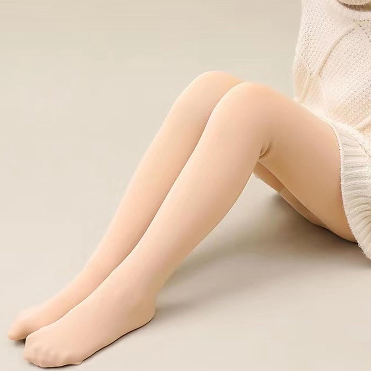 Thermische panty voor meisjes, fleece gevoerd, winter, warm, ondoorzichtig, voetlegging, zachte stretch thermische legging voor kinderen voor koud weer