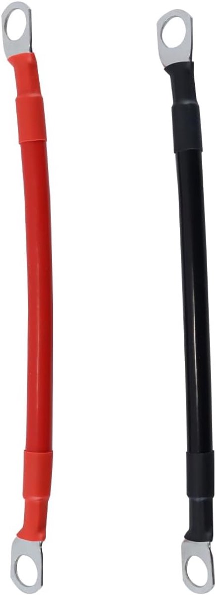 2 stuks accukabel, M10 5WAG/16 mm² accukabel, voor auto, boot en camper aansluitbedrading (15 cm)