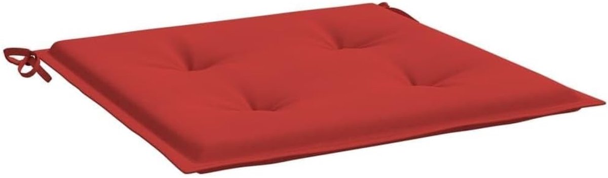 6 stuks, rood, 50 x 50 x 4 cm, Oxford-stof