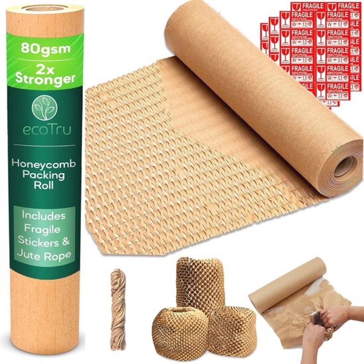 Honingraatpapier verpakkingsmateriaal - Duurzaam alternatief voor noppenfolie en opvulmateriaal