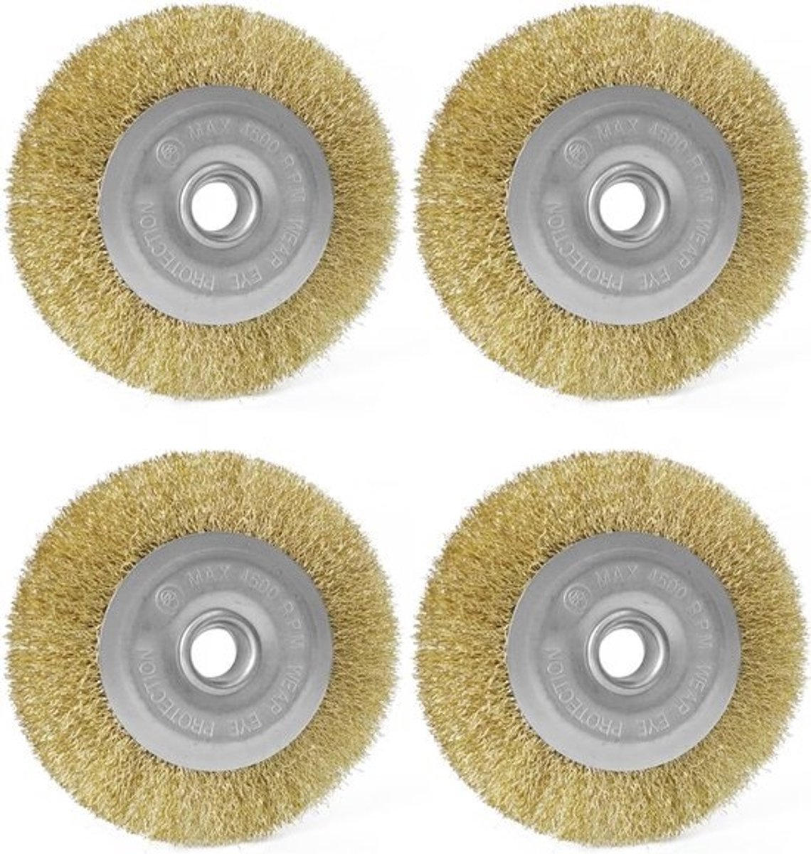 Onkruidborstel Set van 4 - Effectieve 15 mm Borstels voor Terrasreiniging