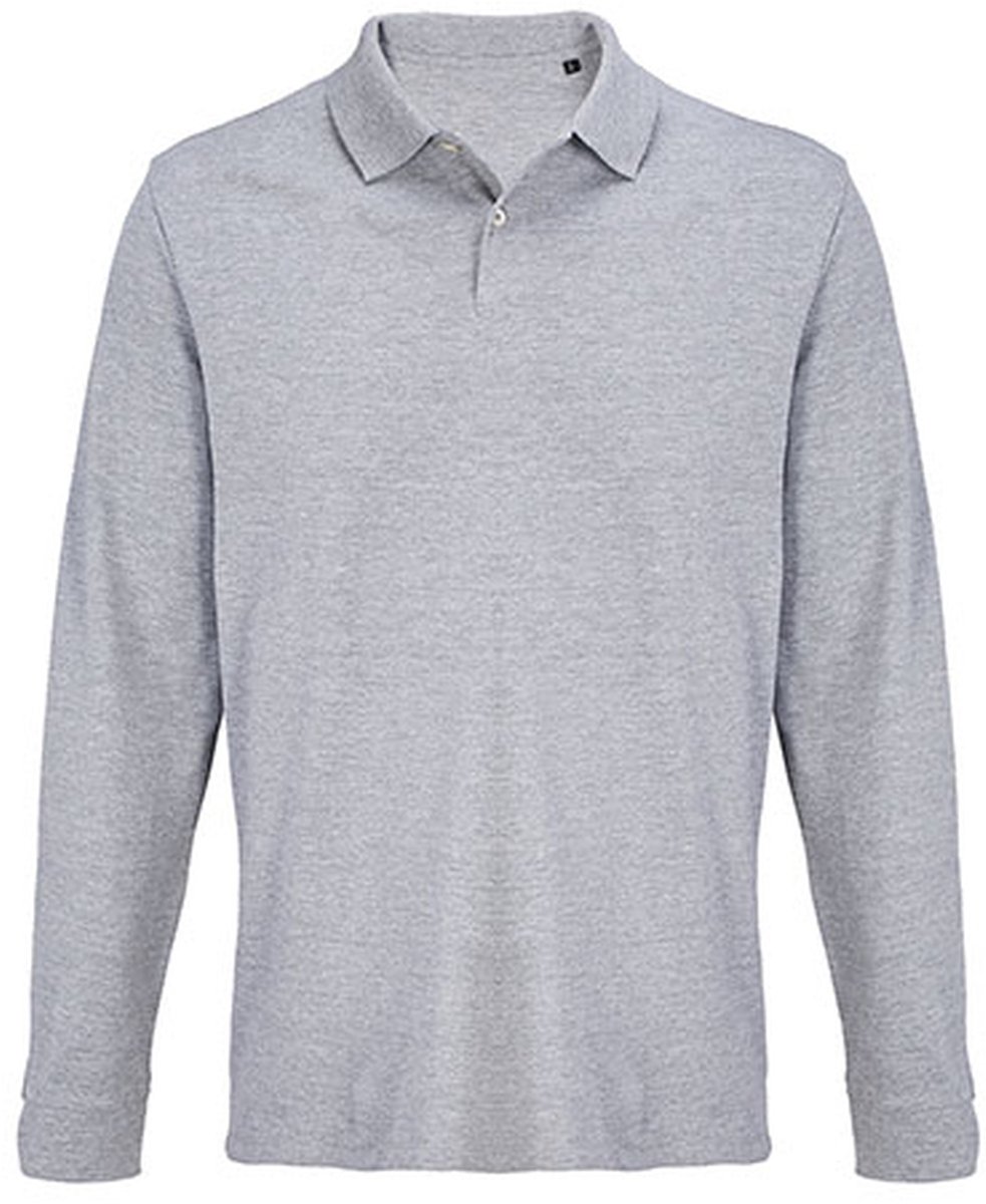 SOL'S Unisex Pacific Polo Shirt Longsleeve L04441 - Grey Melange - M