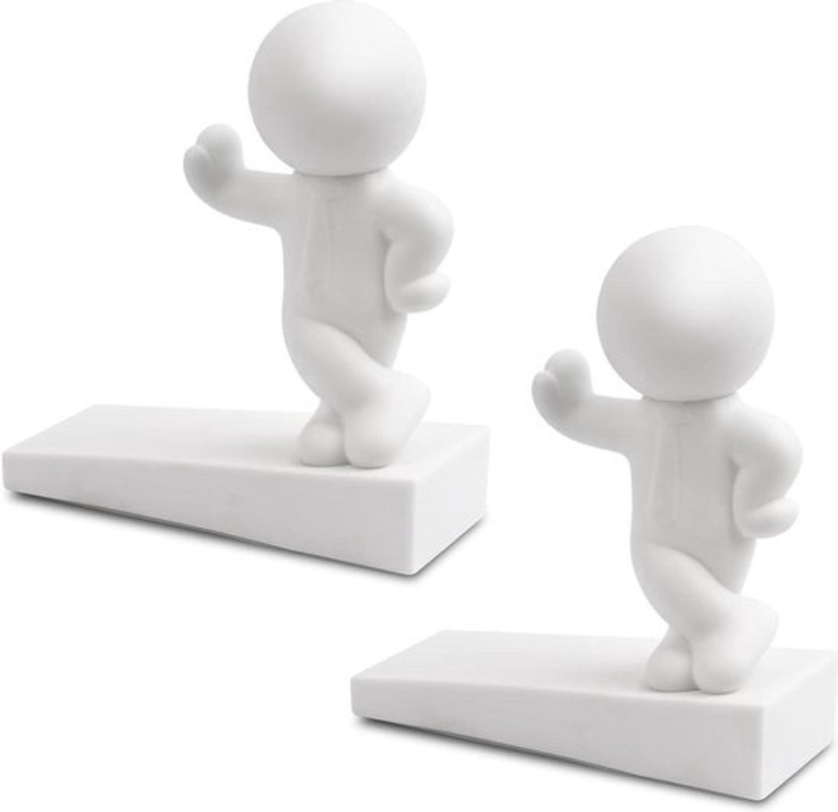 Deurstopper 2 stuks - Leuke decoratieve deurstopper effectief om je deur open te houden - wit (gepatenteerd)