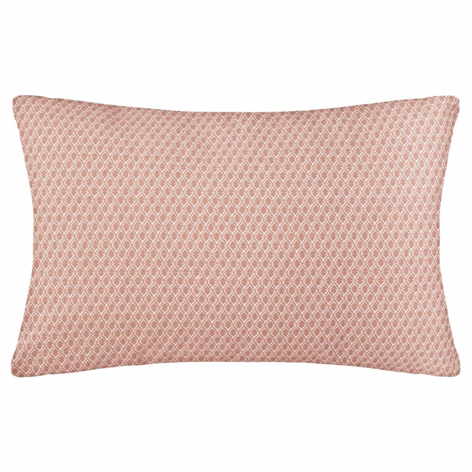 Atmosphera - Sierkussen voor woonkamer, slaapkamer en bank, pastelroze met print, 50 x 30 cm