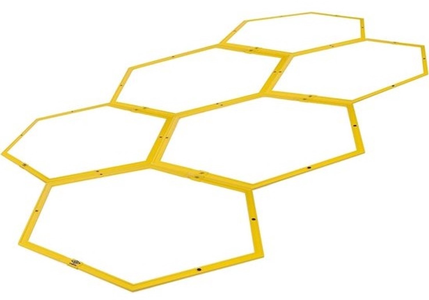 Coördinatieladder - Agilityset - Sporttraining - Patronen zelf aanpassen - 6 hexagons - Geel
