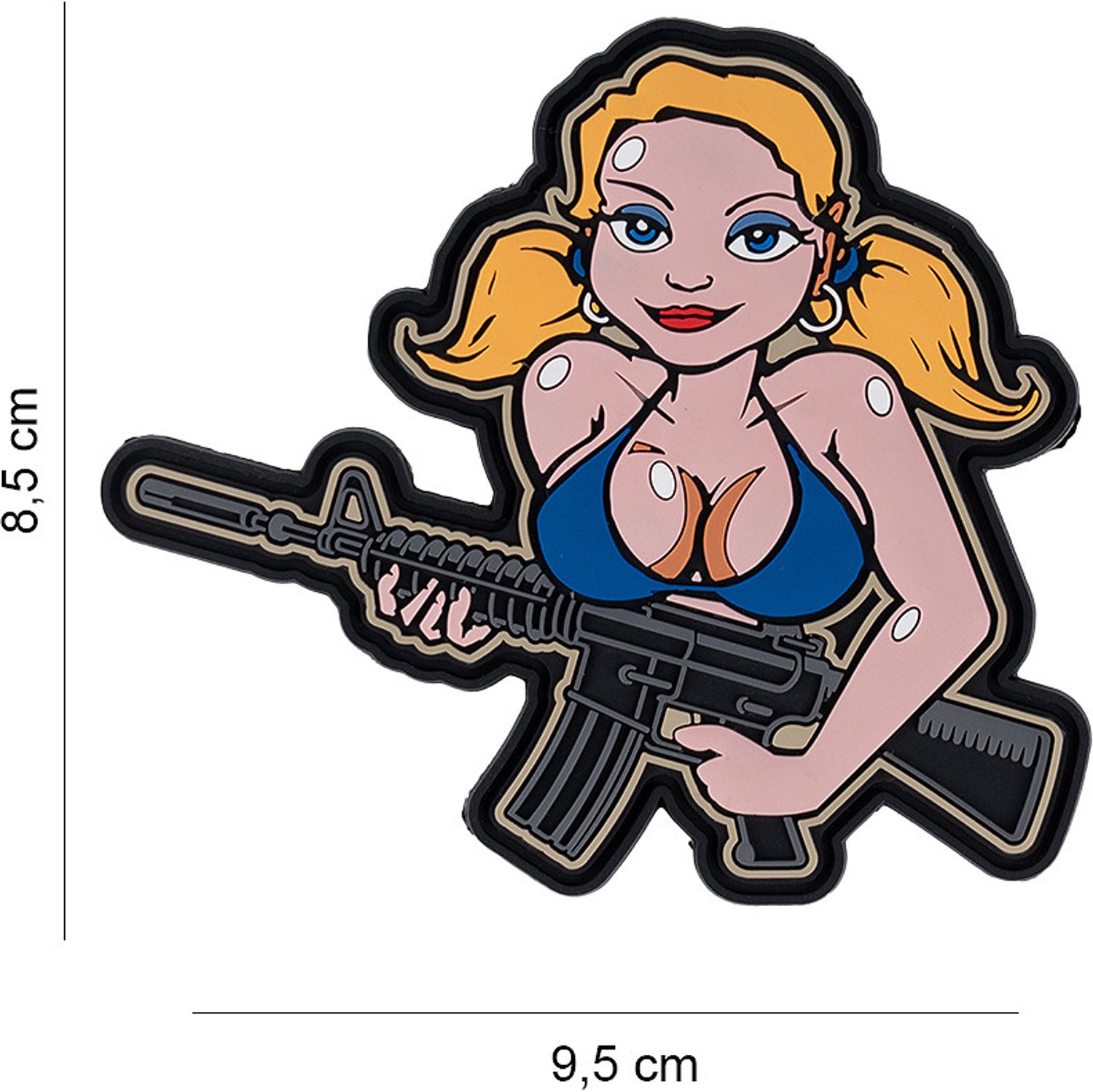 Embleem 3D PVC Tactical girl blonde hair #6118