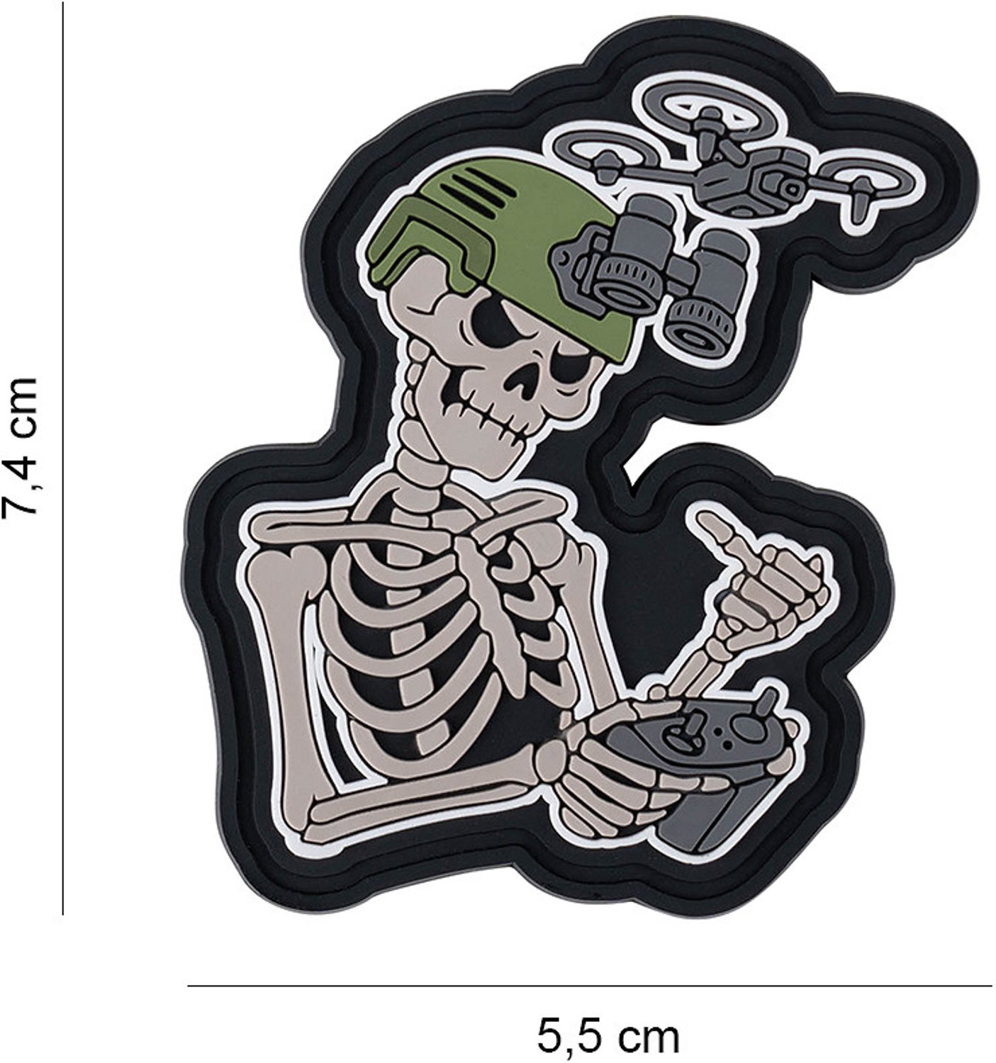 Embleem 3D PVC Drone Skull Operator Finger #7104