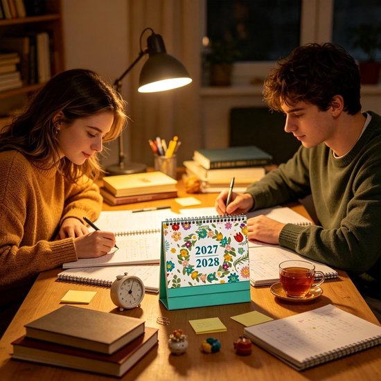 Bureaukalender 2027–2028 – Planner voor 18 maanden – Geschikt voor studenten, docenten en iedereen – Ideaal voor verjaardagen, als cadeau, voor op kantoor of thuis – Stijl A — cadeau in Kalenders & Planners - foto 6
