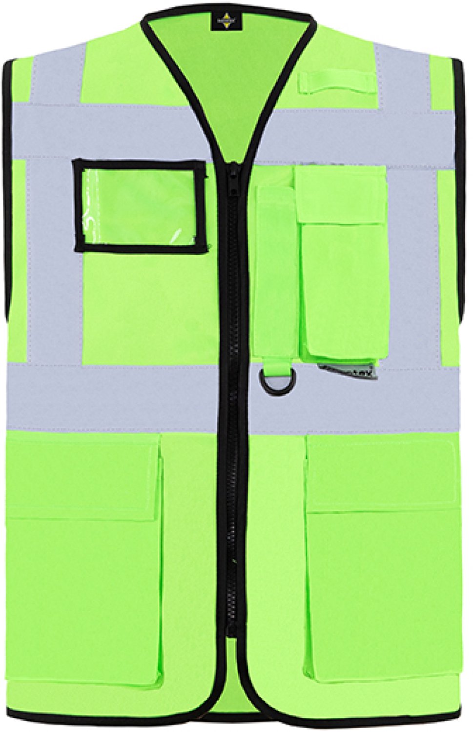 Korntex Executive Multifunctional Safety Vest Berlin KX802 - Lime Green - S