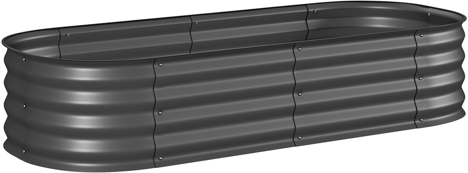 Sunona Modulair hoogbeet - Van verzinkt staal - 150 x 62 x 30 cm - Donkergrijs