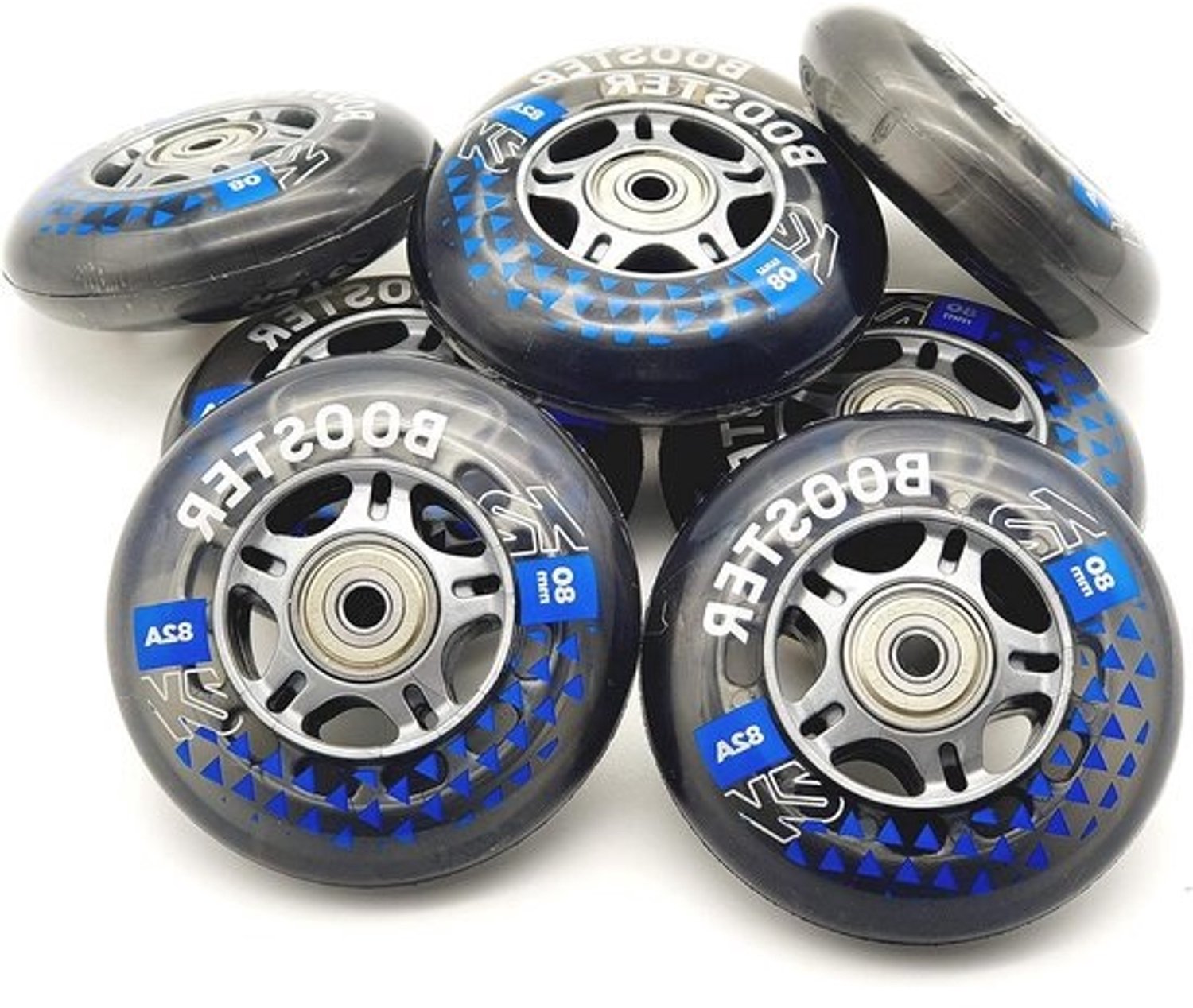 Skeelerwielen Set Wielen voor Rollerblades Fitness Skaten Inclusief Lagers en Spacers 80 mm 82A
