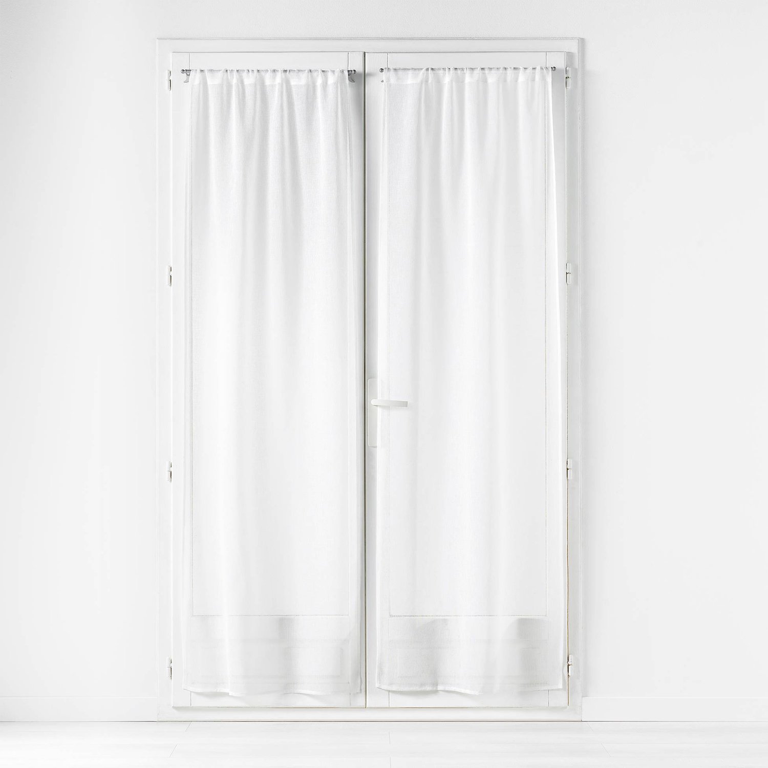 Douceur d'intérieur - Set van twee vitrages CARLIN, wit, 70 x 200 cm
