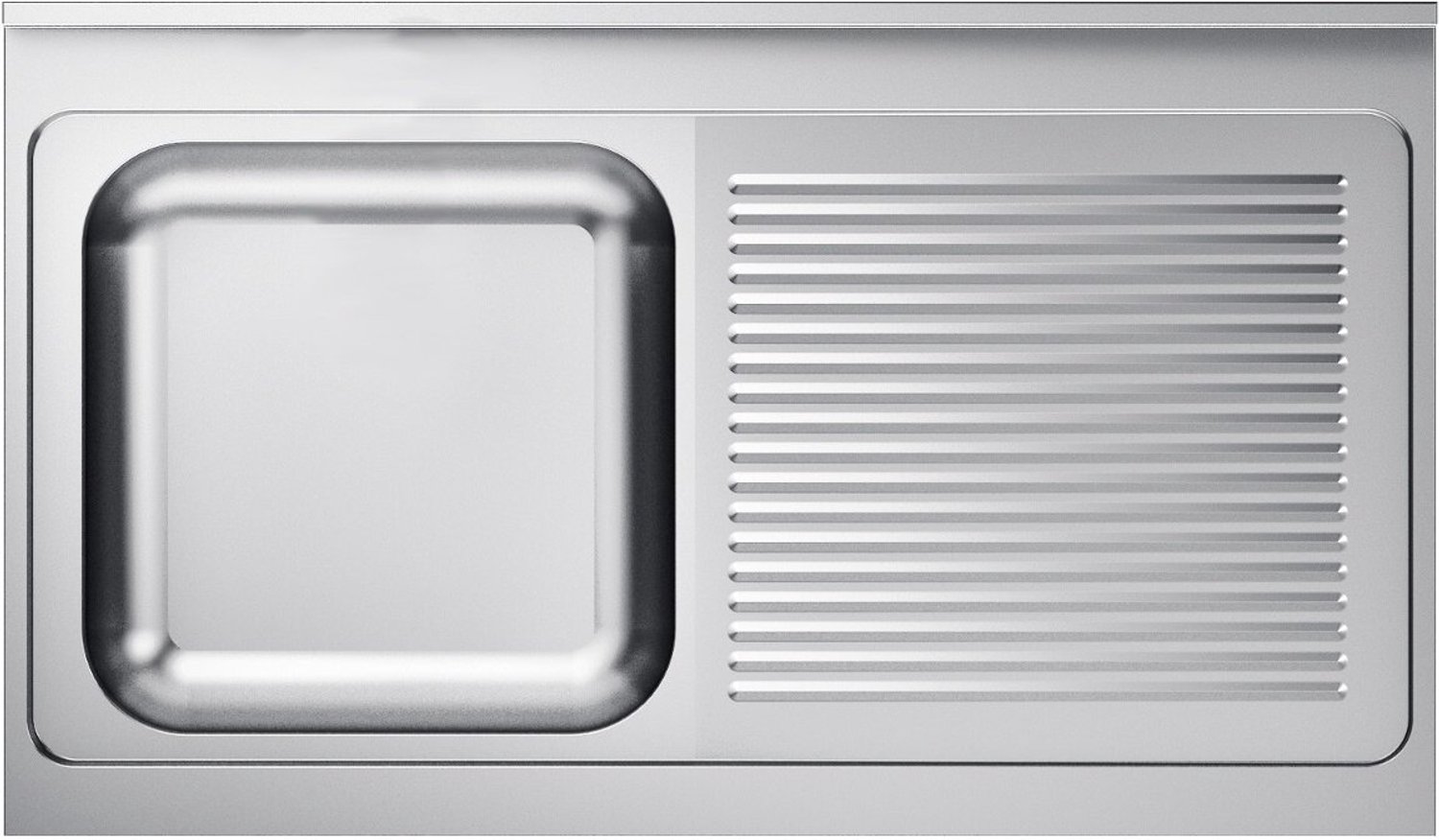 Spoeltafelblad - 1 Links - 120 x 60cm - Combisteel - 7013.1310 - Horeca & Professioneel - Horeca & Professioneel
