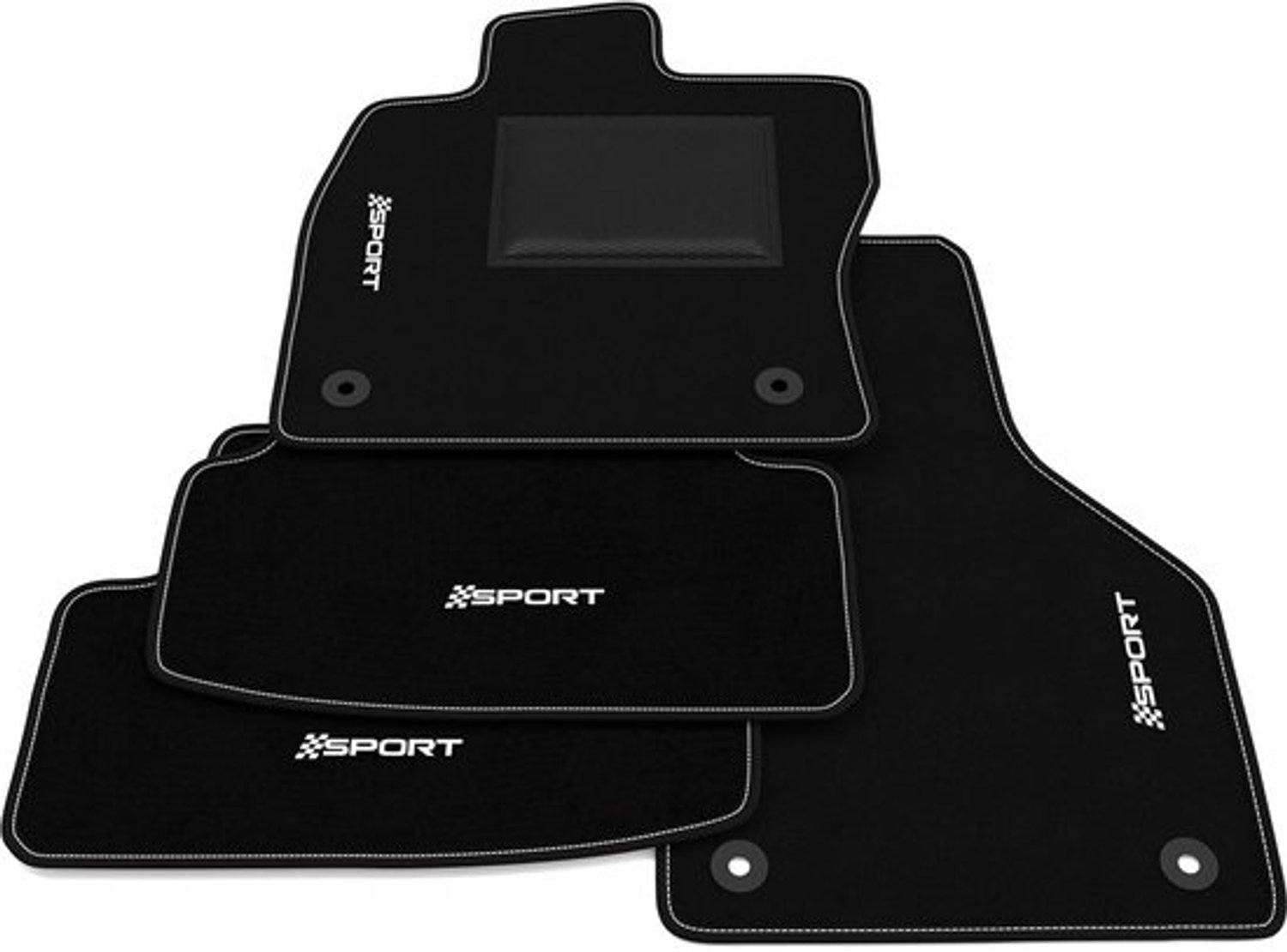 Op maat gemaakte velours automattenset voor Volkswagen Golf 7 (2012-2020) - sportborduring