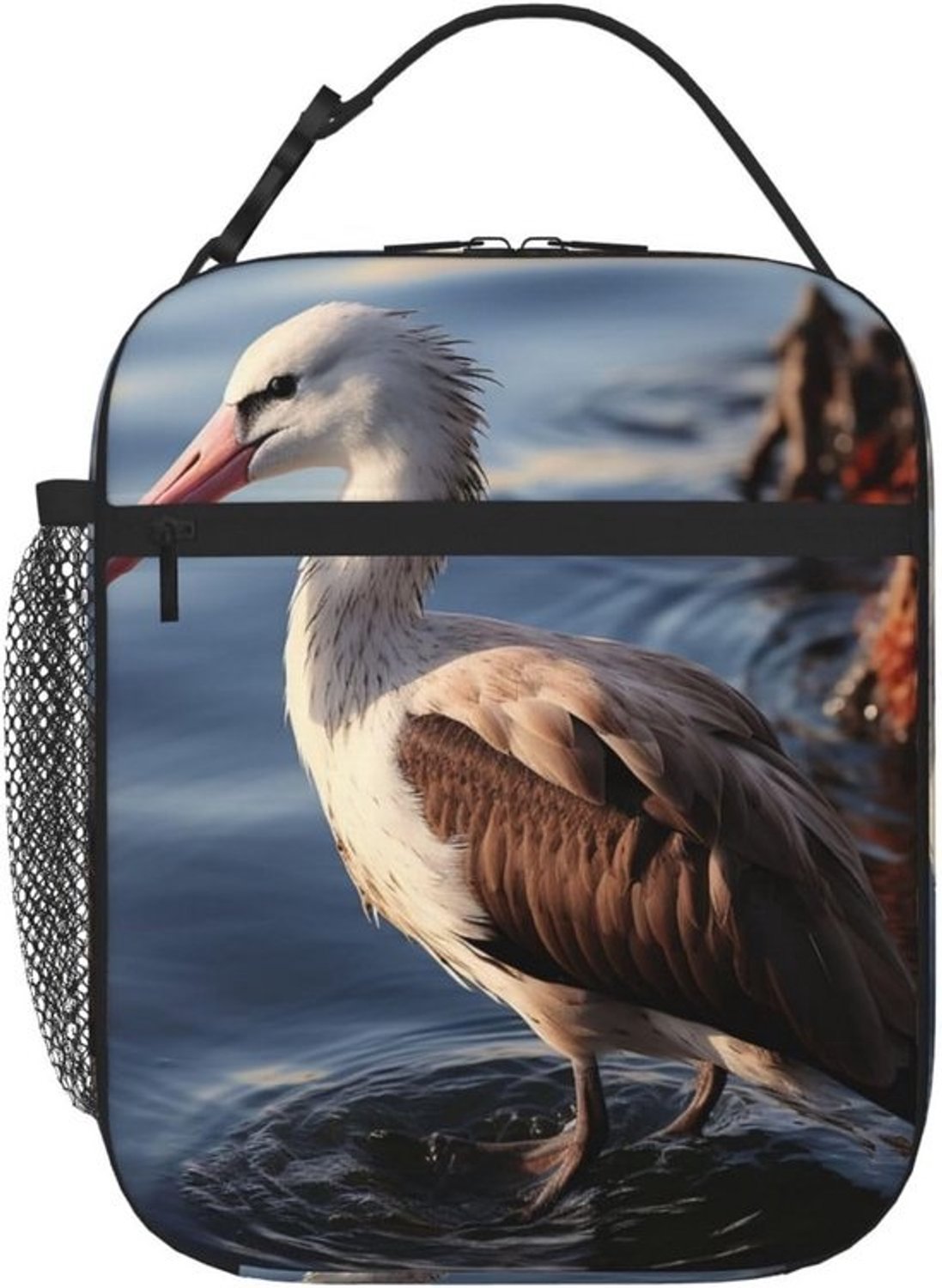 Geïsoleerde lunchtas - Met vogelprint - Herbruikbare koeltas - Voor dames en heren